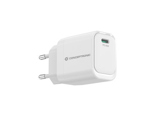 Carregador CONCEPTRONIC 1Port GaN USB-C 45WPD3.0 PPS ws
