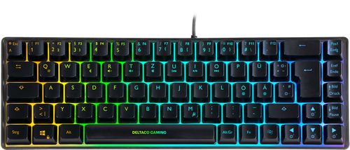 Teclado jogos Deltaco DK240 mini 60% USB, RGB, preto