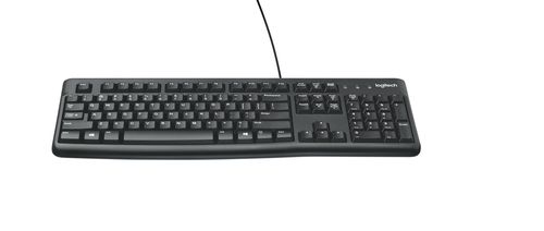 Logitech Teclado  K120, teclado preto, layout UE (QWERTY), cúpula b