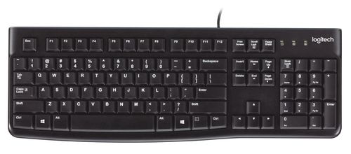 Logitech Teclado  K120, teclado preto, layout UE (QWERTY), cúpula b