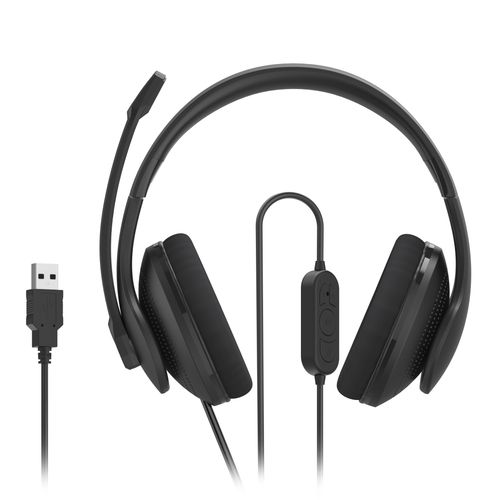 HAMA PC Office Auscultadores Stereo Preto HS-USB300 V2
