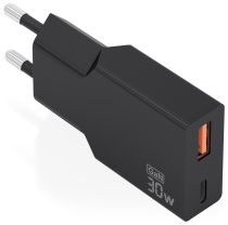 Comprar Carregadores universais - AISENS CARREGADOR ULTRA FINO GaN 30W 1xUSB-C PD3,0 QC4,0 1xUSB-A QC3,0