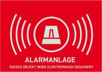 Comprar Camaras IP Vigilância - Câmara IP ABUS - Autocolante aviso alarme -D- AU1322 148x105 mm 