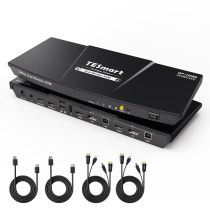 achat Câbles - TESmart KVM Switch DisplayPort HDMI 2 Ecrans, 2 Puertos DP+HDMI 2 P 