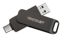 Patriot Rage R550 256GB, memoria USB negra, USB-A + USB-C 3.2 Gen 1 