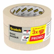 Comprar Colas y cintas adhesivas - 3x1 Scotch Masking Tape Basic 24mmx50m, beige 2010 24 7100333170