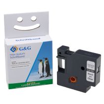 Revenda Acessórios Impressoras - Fita escrita G&G 12mm x7m pb-tr. comp. w. Dymo D1  45010  S072050