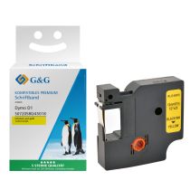 achat Accessoires Imprimante - G&G ruban 12mm x 7m sw-Go comp. m. Dymo D1  45018  S072058 RL-D-45018P-BK/YE-12MM7M