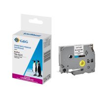 achat Accessoires Imprimante - G&G ruban 12mm x 8m noir-blanc comp. TZe. Brother TZe-S231 RL-B-S-T231P-BK/WT-12MM8M