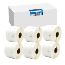 Comprar Papel - 6x G&G etiquetas 32mm x 57mm bw- comp. w. Dymo 11354  s0722540 RL-D-11354TR-BK/WT-32MM57