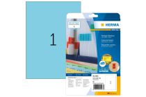 achat Papier - Étiquettes HERMA A4 bleues 210x297 mm papier mat 20 connecteurs 4423