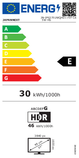 Ecran JAPANNEXT 95,3cm JN-IPS375UWQHD+75F-C65W-HS curved UWQHD+
