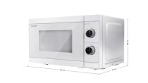 SHARP YC-MS01E-C, Micro-ondes blanc Volume utile : 20 litres Micro