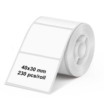 Revenda Papel - Rolo etiquetas Olympia 40 mm x 30 mm branco (230 unidades)