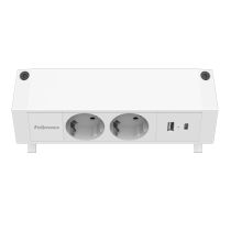 Fellowes power module desk 2xsocket,USB-A,USB-C blanco