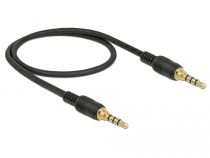 DELOCK cable jack 3.5mm 4pin St > St 0.5m negro