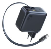 Baseus EnerCore CJ11 Chargeur rétractable 2C+U 100W EU Noir