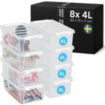 Comprar Otros accesorios de oficina - SmartStore Carcasas de armazenamento de plástico pequenas de 4 L con t 