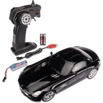 Coche teledirigido Carson 1:24 M.-Benz SLS AMG 2.4G 100% RTR en negro