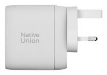 Cargador pared rápido GaN Native Union 67W USB-C PD 3 puertos Blanc