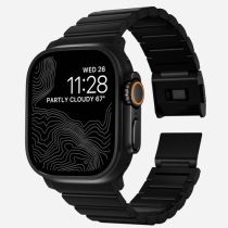 Nomad Strap Titanium Noir V2 46mm 49mm Connecteur Noir