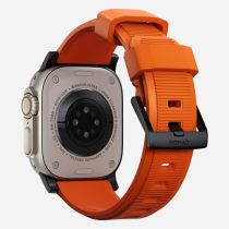 Nomad Rugged Strap Ultra Orange Connector Noir 42 44 45 49mm