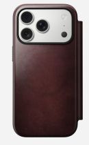 Nomad Modern Folio piel iPhone 17 Pro Borgoña Horween