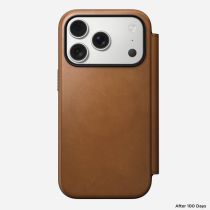 Nomad Modern Piel Folio iPhone 17 Pro Inglés Tan