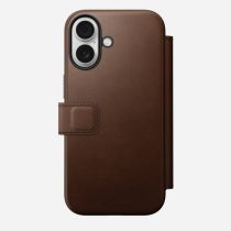 Capa couro moderna Nomad iPhone 17 castanho