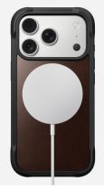 Funda piel resistente Nomad iPhone 17 Pro Horween marrón rústico