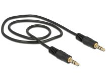 DELOCK Câble jack 3,5mm -> 3,5mm mâle mâle 0.50m noir