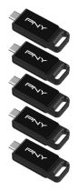 Pen USB-Stick 64GB PNY Elite USB 3.2 TYPE-C 5-Pack 