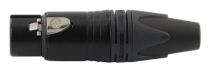 Conector cable equipamiento Toma 3 polos negro