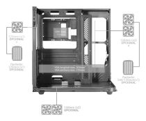 MARS GAMING MC-INFINIOLITE ATX CASE FRAMELESS FULL ROUNDED GLASS USB-C