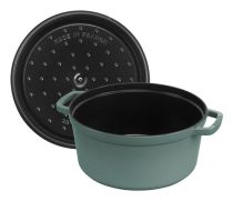 Staub Cocotte 24cm ronde, Eucalyptus, Fonte