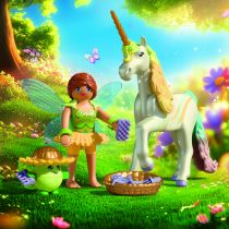 PLAYMOBIL 71840 Magic Unicorns : Licorne collection Fleur darc-en-