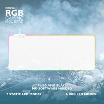 Deltaco gaming Ratón pad USB, RGB, blanco