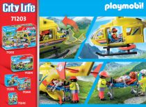 PLAYMOBIL 71203 City Life - Hélicoptère sauvetage, jeu construct