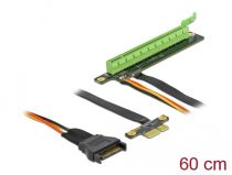 Delock Riser Karte PCI Express x1 zu x16 mit flexiblem Kabel 80 cm