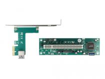 Delock Riser Karte PCI Express x1 zu 1 x PCI 32 Bit Slot mit 60 cm Kab