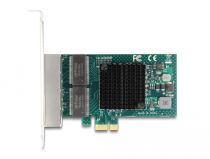 PCI Express x1 Netzwerkkarte Gigabit LAN 4 x RJ45 BCM