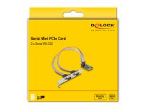 Mini PCIe Karte full size zu 2 x Seriell RS-232 D-Sub 9 Pin