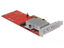 PCI Express x8 Karte zu 2 x intern NVMe M.2 Key M - Low Profile Formfa