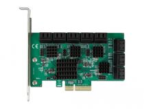 16 Port SATA PCI Express x4 Karte