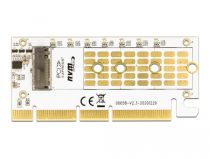 PCI Express x16 (x4 / x8) Karte zu 1 x NVMe M.2 Key M mit LED Beleucht
