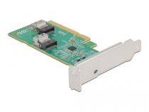PCI Express 4.0 x8 Karte zu 2 x intern SFF-8654 4i NVMe - Bifurcation 