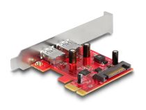 PCI Express x1 Karte zu 2 x extern USB 5 Gbps Typ-A Buchse - Low Profi