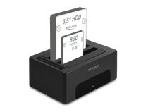 USB Dual Dockingstation para 2 x SATA HDD / SSD mit Klon- und LÃ¶schfu