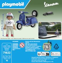 PLAYMOBIL 71622 1969 Vespa 150 Sprint Veloce, bleu, jeu constructio