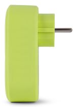 Entac Adaptateur prise + 2x USB-A lime
